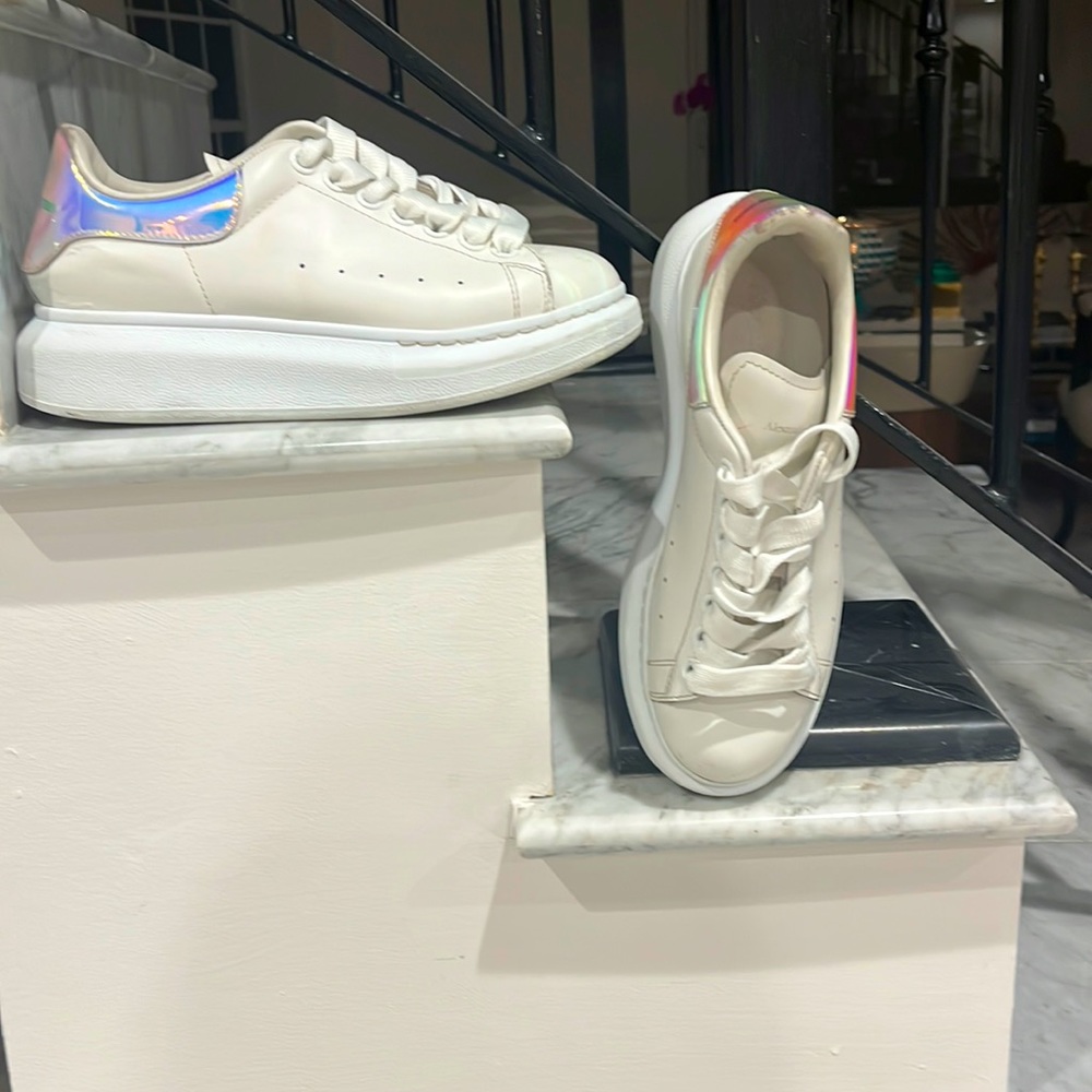 Women’s Oversized Iridescent Alexander McQueen Sneakers sz.5.5